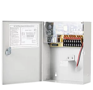 Coffret d'Alimentation secourue 9ports avec emplacement batterie 12V 120W